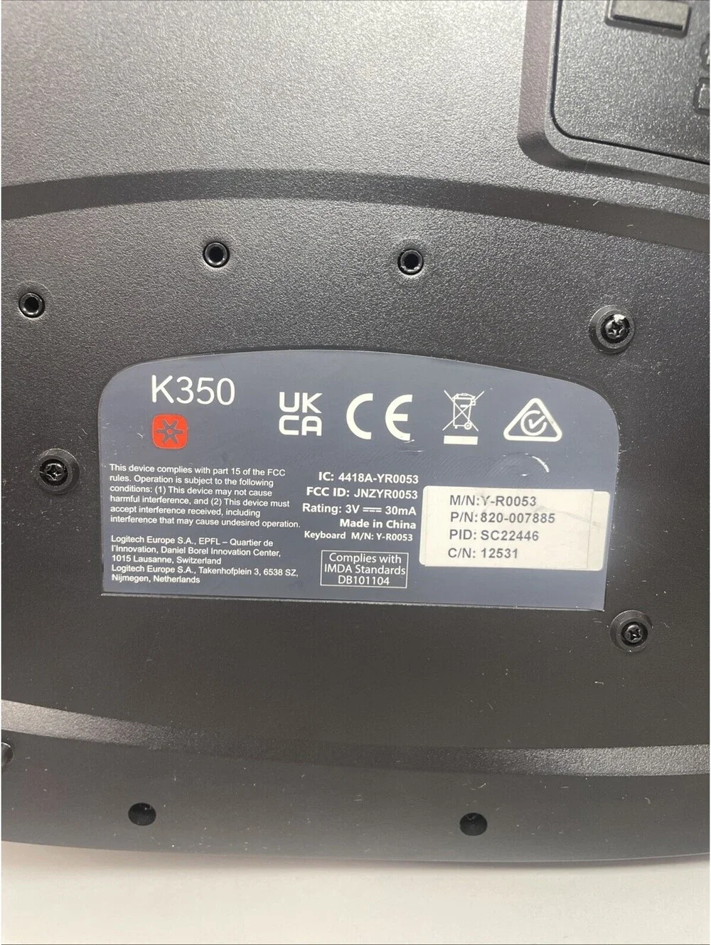 Logitech k350 wireless